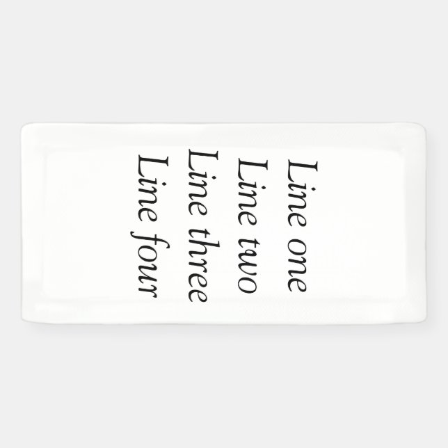 Lona Su mensaje aquí agrega nombre de texto monograma i (Horizontal)