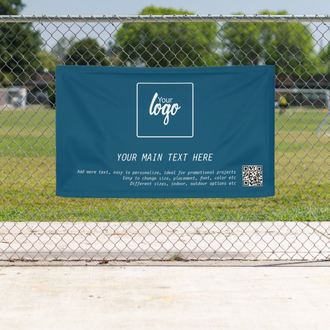 Lona Su propio logotipo comercial Código QR personaliza (In situ)