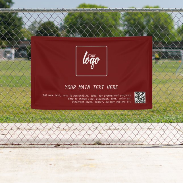 Lona Su propio logotipo comercial Código QR personaliza (In situ)