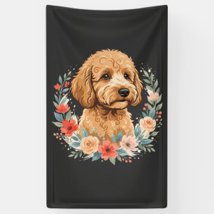 Lona Sublimación Redonda de Perro Floral