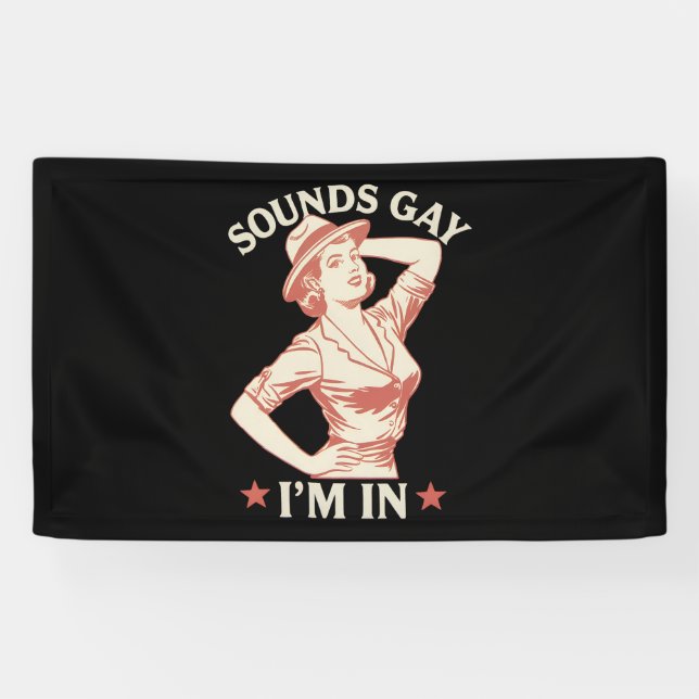 Lona Suena gay, estoy en Lesbian Cowgirl Howdy LGBTQ (Horizontal)