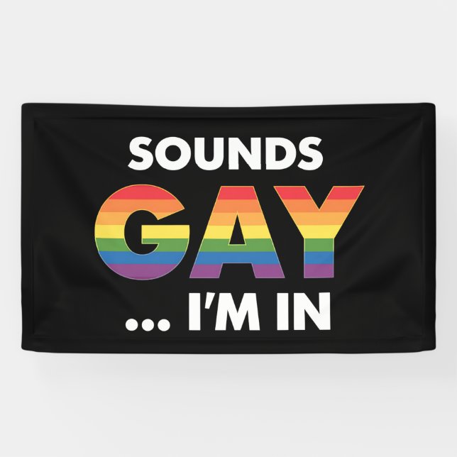Lona Suena gay, soy arcoíris Orgullo LGBTQ (Horizontal)