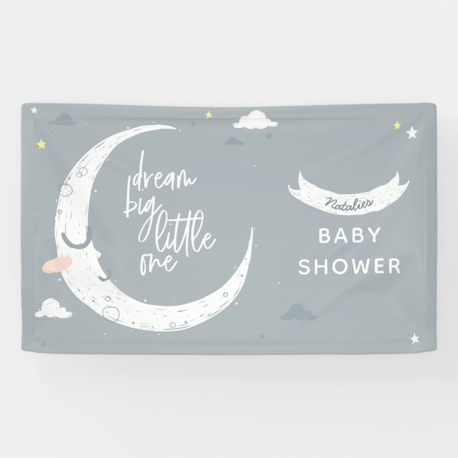 Lona Sueño un pequeño fiesta de ducha de bebé (Horizontal)