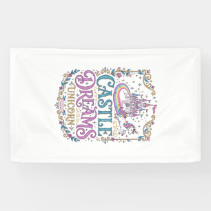 Lona Sueños del Castillo de Unicornio Unicornio Fondo B