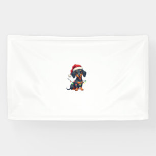 Lona Suéter de Navidad de árbol de perros Dachshund Reg