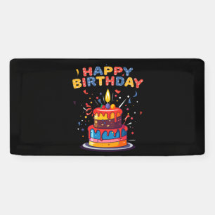 Lona Suministros de Tema de Fiesta de Cumpleaños Feliz 