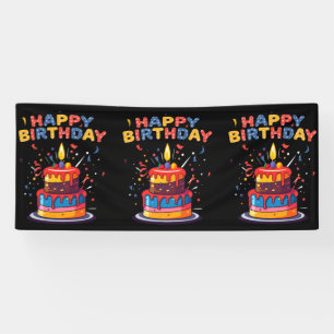 Lona Suministros de tema de fiesta de cumpleaños feliz