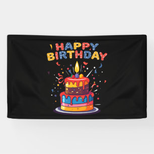 Lona Suministros de tema de fiesta de cumpleaños feliz