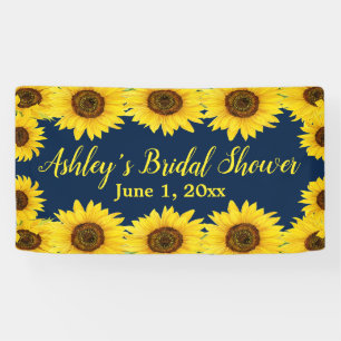 Lona Sunflowers Bridal Shower Backdrop Naval Floral Pro
