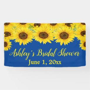 Lona Sunflowers Bridal Shower Backups Blue Floral Prop