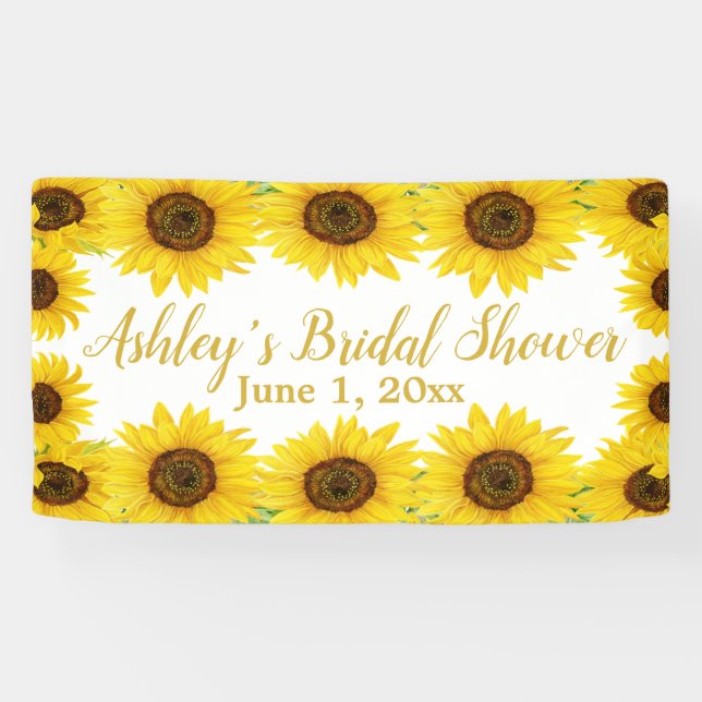 Lona Sunflowers Bridal Shower Backups Boho Floral Prop (Horizontal)