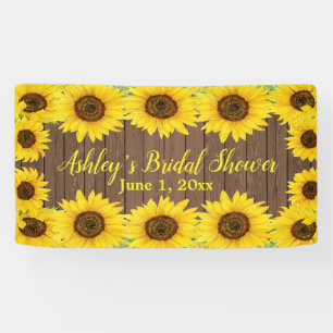 Lona Sunflowers Bridal Shower Backups Rustic Wood Prop