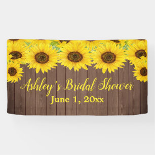 Lona Sunflowers Bridal Shower Backups Rustic Wood Prop