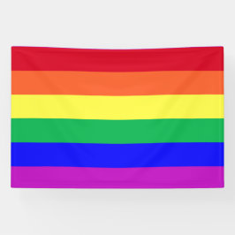 Lona Super Vivid Vibrant Colors LGBTQ+ Rainbow Stripes