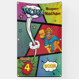 Lona Superheroína perfecta asombrosa foto de cumpleaños