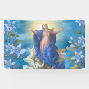 Lona Suposición religiosa de María Angels Floral Azul
