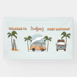 Lona Surf's Up The Big One Surf First Cumpleaños