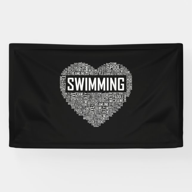 Lona Swimming Heart Coach Swimmer Gift Swift Lover Rega (Horizontal)