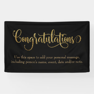 Lona Swirling Gold Purpurina Felicitaciones Black