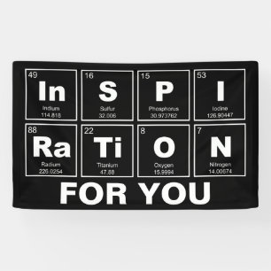 Lona Tabla de elementos periódica química: Inspiraci