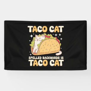 Lona Tacocat deletreado al revés Taco Cat Mexicano
