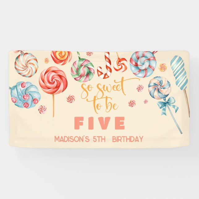 Lona Tan dulce de ser cumpleaños de niños. (Horizontal)