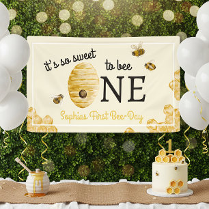 Lona Tan Dulce Ser Una Abeja Cumpleaños Uno Panal