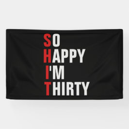 Lona Tan feliz soy banner de 30 años/fondo 