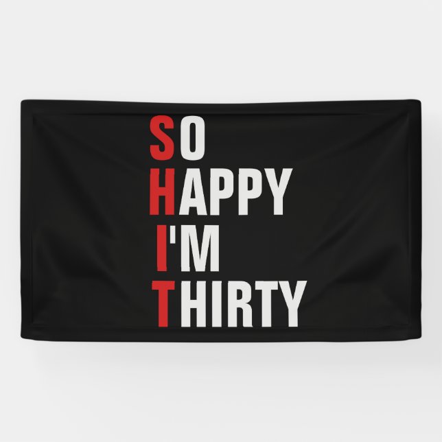 Lona Tan feliz soy banner de 30 años/fondo  (Horizontal)