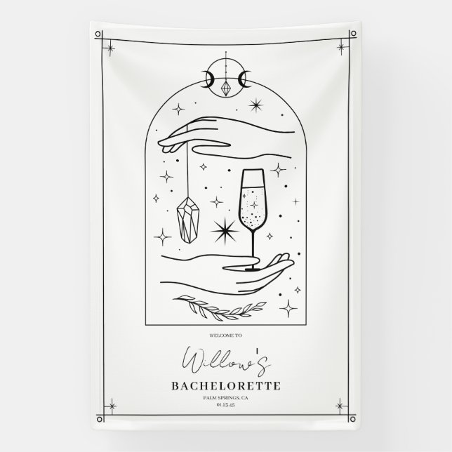 Lona Tarjeta de Tarot Mística Despedida de Soltera (Vertical)