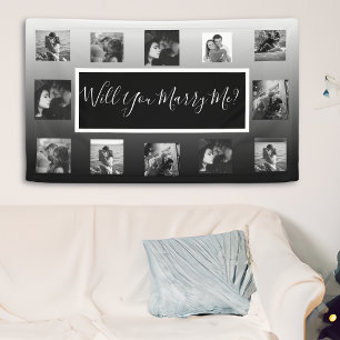Lona ¿Te casarás con mi cartel de propuesta con fotos?