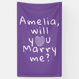 Lona ¿Te casarás conmigo Corazón Propuesta Romántica Pú