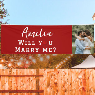 Lona ¿Te casarás conmigo Foto de Propuesta Romántica