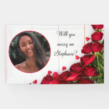 ¿Te casarás conmigo rosas de corazón rojo de San V