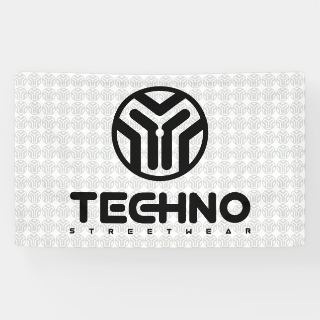 Lona Techno Streetwear - logotipo - bandera (Horizontal)