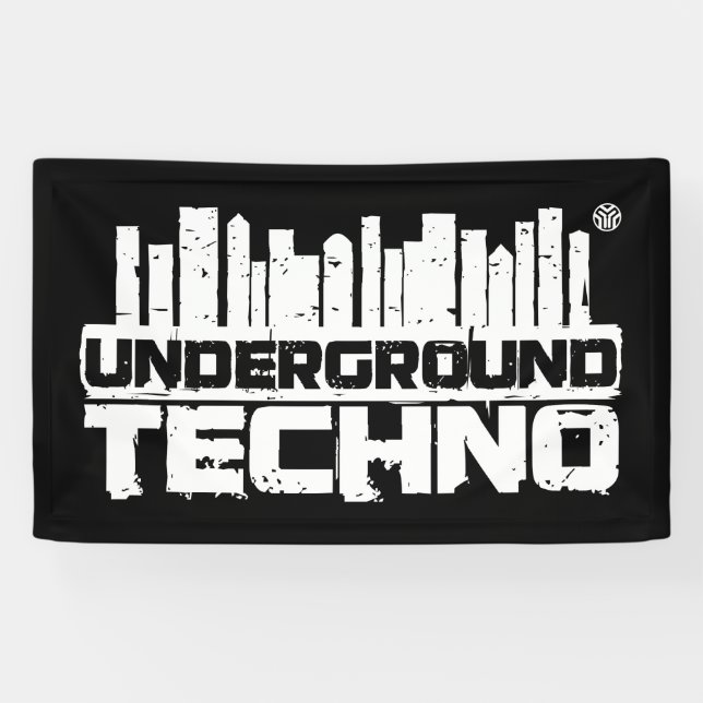 Lona Techno subterráneo - bandera (Horizontal)