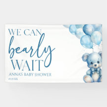 Teddy Bear Blue Podemos Esperar Baby Shower
