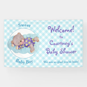Lona Teddy Bear Boy durmiendo en Baby Shower