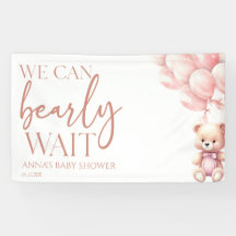 Teddy Bear Pink Podemos Esperar Baby Shower