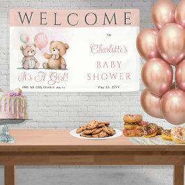 Lona Teddy Oce es un Chica espera temprano Baby Shower
