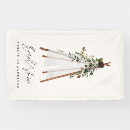 Lona Teepee moderno follaje bohemio patio trasero elega