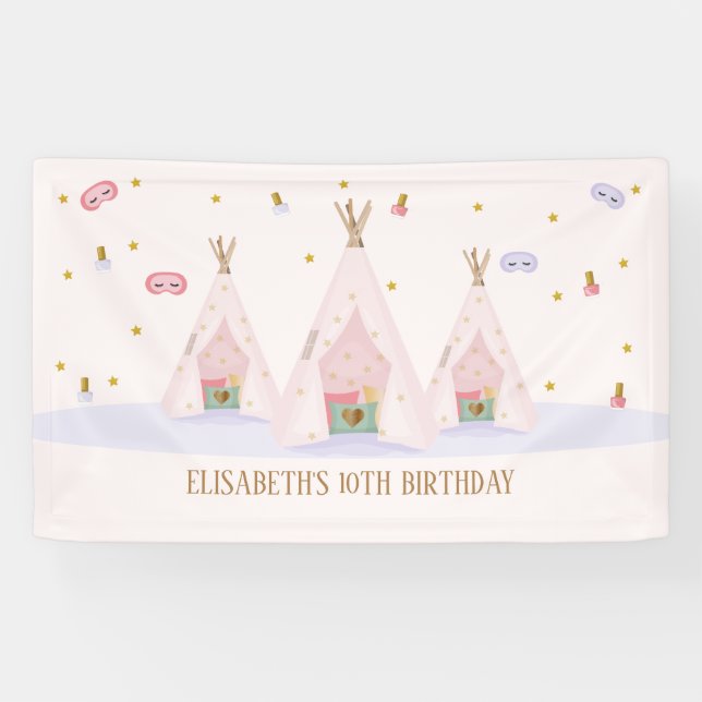 Lona Teepee Spa Birthday Party (Horizontal)