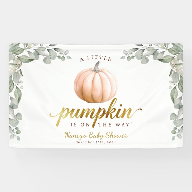 Lona Telón de fondo de banner para Baby Shower de una p (Horizontal)