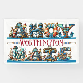 Lona TEMA AHOY Permiso para subir a bordo