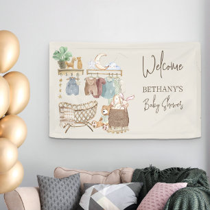 Lona Tema de guardería personalizado para baby shower b