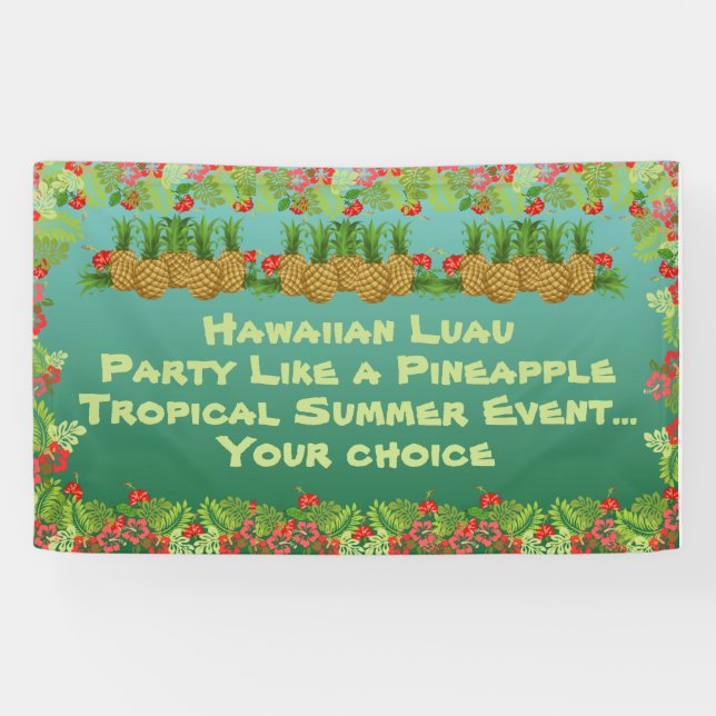 Lona Tema del paraíso de Luau en Hawái (Horizontal)