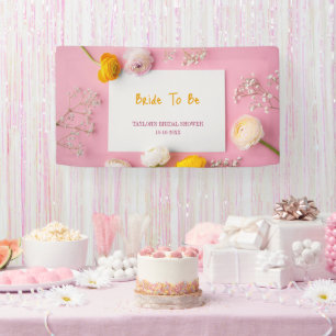 Lona Tema Floral Rosa para Despedida de Soltera