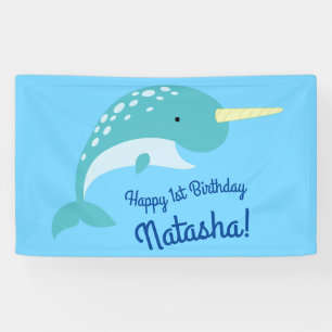 Lona Tema lindo de la fiesta de cumpleaños del océano