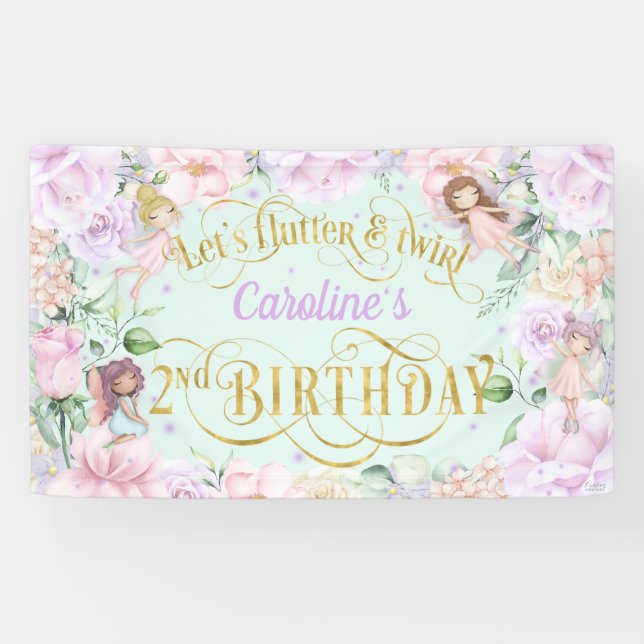 Lona Temática de hadas, prohibición de antecedentes de  (Horizontal)