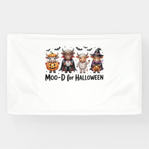 Lona Temporada espeluznante de Highland Cow Halloween (